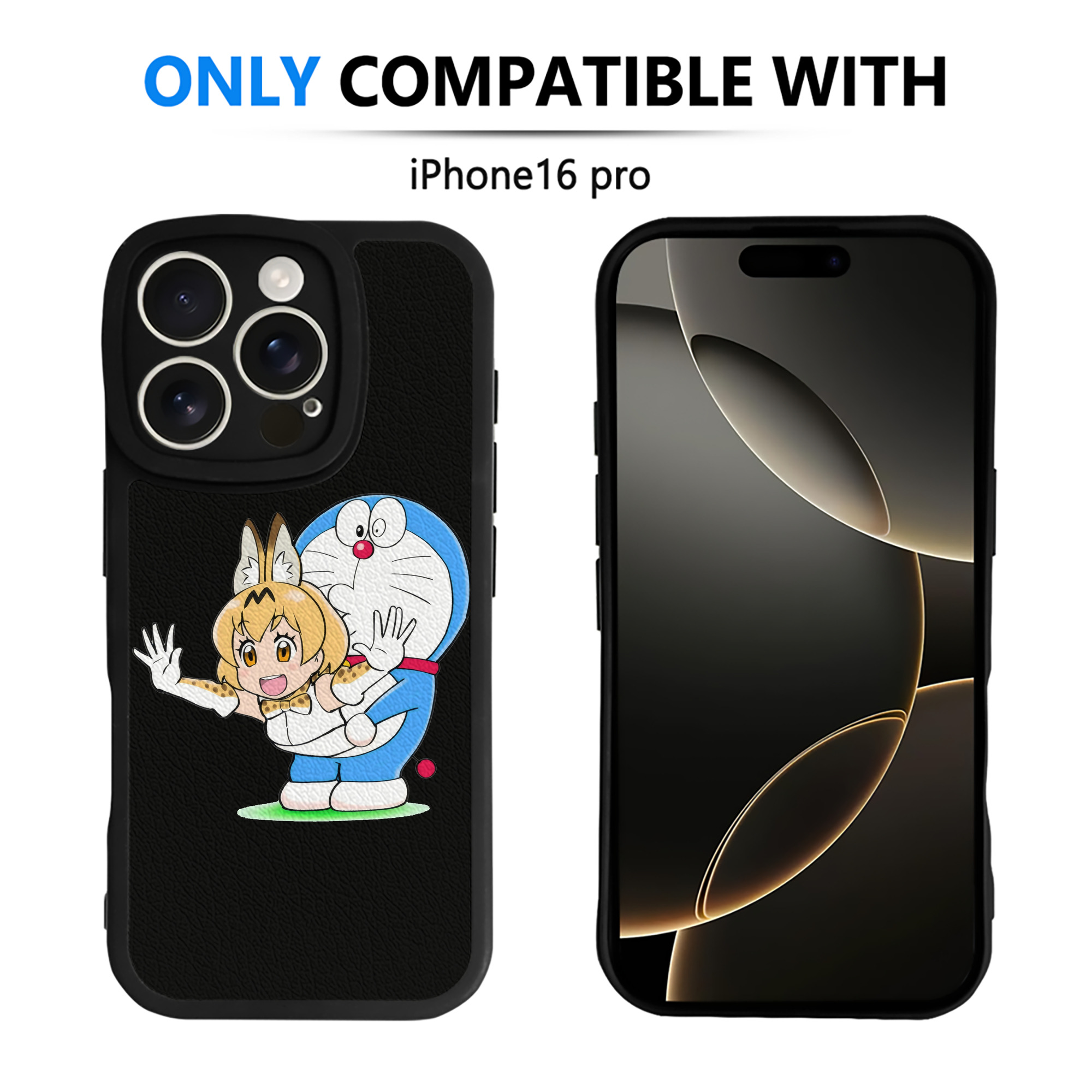 （画像用） ドラえもん Doraemon 【iPhone 16シリーズ対応】シリコンスマホケース（レザー調） 材質：シリコン